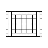 illustration vectorielle d'icône de ligne de clôture rurale vecteur