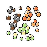 illustration vectorielle d'icône de couleur de noix de lentille vecteur