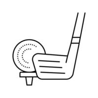 illustration vectorielle d'icône de ligne de jeu de golf vecteur