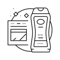 nettoyant pour vitres détergent ligne icône illustration vectorielle vecteur