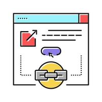 liens de l'illustration vectorielle de l'icône de couleur du site d'autorité vecteur