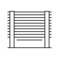 illustration vectorielle d'icône de ligne de clôture de jardin vecteur