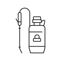 illustration vectorielle de l'icône de la ligne d'irrigation de l'eau de pression du pulvérisateur de jardin vecteur