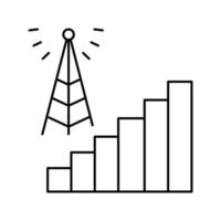 illustration vectorielle de l'icône de la ligne de connexion du signal vecteur