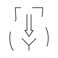 illustration vectorielle de l'icône de la ligne du système de digestion vecteur