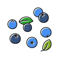 bleuets frais berry couleur icône illustration vectorielle vecteur