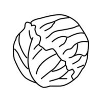 illustration vectorielle d'icône de ligne de chou rouge vecteur