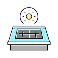 illustration vectorielle d'icône de couleur d'installation de panneau solaire vecteur