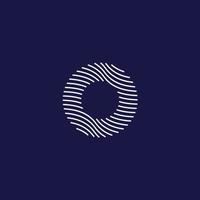 lettre o cercle vague logo modèle de conception inspiration vecteur