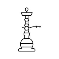 illustration vectorielle de l'icône de la ligne de narguilé égyptien vecteur