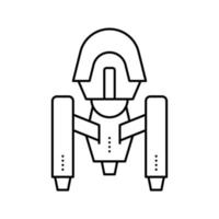 illustration vectorielle de l'icône de la ligne du vaisseau extraterrestre de l'espace vecteur