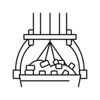 illustration vectorielle de l'icône de la ligne de dévidage de la soie vecteur