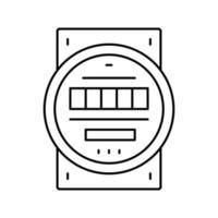 illustration vectorielle de l'icône de la ligne du compteur électrique vecteur