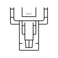 ct scan radiologie ligne icône illustration vectorielle vecteur