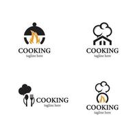 jeu d'icônes de cuisine logo vecteur