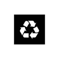 carton recyclé simple icône plate illustration vectorielle vecteur