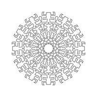 dessins de mandala de fleurs en noir et blanc. nouvelle illustration vectorielle d'art de mandala vecteur