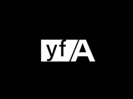 logo yfa et art vectoriel de conception graphique, icônes isolées sur fond noir