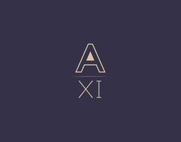 axi lettre logo design images vectorielles minimalistes modernes vecteur