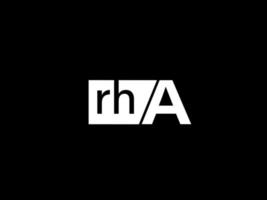 logo rha et art vectoriel de conception graphique, icônes isolées sur fond noir