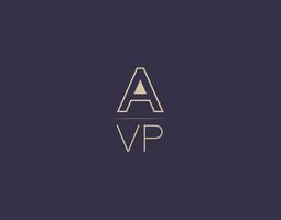 avp lettre logo design images vectorielles minimalistes modernes vecteur