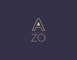 création de logo lettre azo images vectorielles minimalistes modernes vecteur