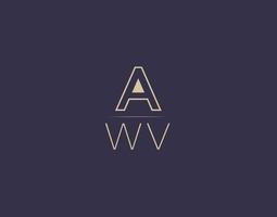 awv lettre logo design images vectorielles minimalistes modernes vecteur