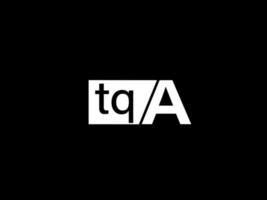 logo tqa et art vectoriel de conception graphique, icônes isolées sur fond noir