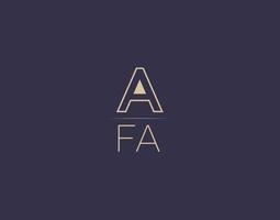 afa lettre logo design images vectorielles minimalistes modernes vecteur