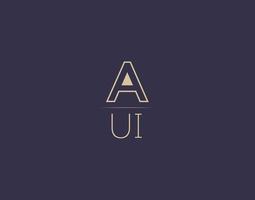 aui lettre logo design images vectorielles minimalistes modernes vecteur