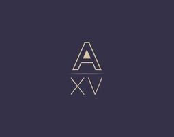 axv lettre logo design images vectorielles minimalistes modernes vecteur