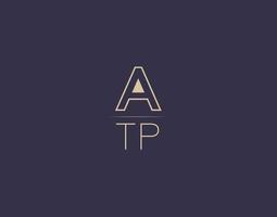 atp lettre logo design images vectorielles minimalistes modernes vecteur