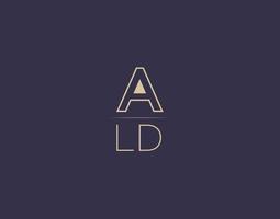 ald lettre logo design images vectorielles minimalistes modernes vecteur