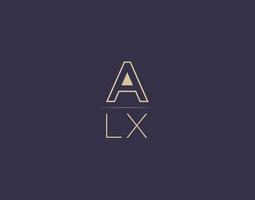 alx lettre logo design images vectorielles minimalistes modernes vecteur