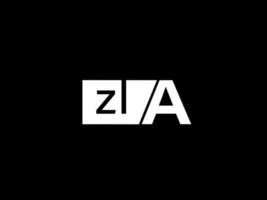 logo zla et art vectoriel de conception graphique, icônes isolées sur fond noir