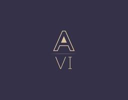 avi lettre logo design images vectorielles minimalistes modernes vecteur