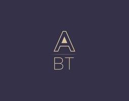 abt lettre logo design images vectorielles minimalistes modernes vecteur