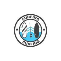 illustration vectorielle de surf icône logo vecteur