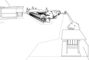 3d illustration du projet de construction vecteur