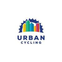 illustration vectorielle de modèle de conception de logo de vélo de ville urbaine vecteur