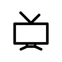 icône tv dans un style branché plat isolé sur fond gris. symbole de télévision pour la conception, le logo, l'application, l'interface utilisateur de votre site Web. illustration vectorielle, eps10. vecteur