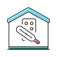 traitement médical à la maison couleur icône illustration vectorielle vecteur