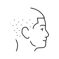 illustration vectorielle d'icône de ligne de style de cheveux courts vecteur
