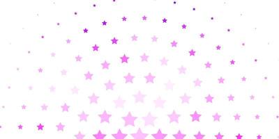 modèle vectoriel violet clair, rose avec des étoiles abstraites.