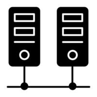 icône de conception moderne des serveurs de réseau vecteur