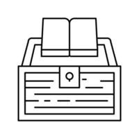 livre éduquer l'icône de la ligne de connaissances illustration vectorielle vecteur