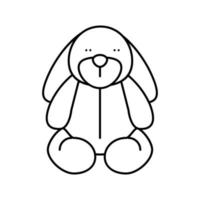 illustration vectorielle d'icône de ligne de jouets en peluche vecteur