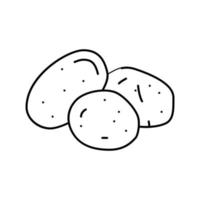 illustration vectorielle de l'icône de la ligne de légumes de pommes de terre à puce vecteur