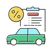 acheter une illustration vectorielle d'icône de couleur de prêt de voiture vecteur