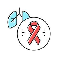 détérioration de la fonction pulmonaire chez les patients infectés par le vih couleur icône illustration vectorielle vecteur